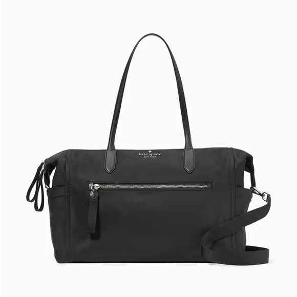 Kate Spade Chelsea Nylon weekender Large Duffel Black Brand New!!! - Picture 1 of 8
